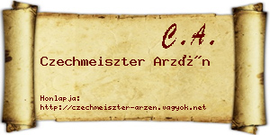 Czechmeiszter Arzén névjegykártya